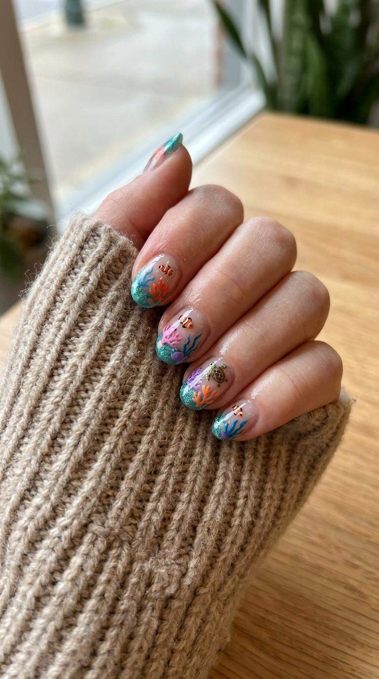 Coral Reef Nails