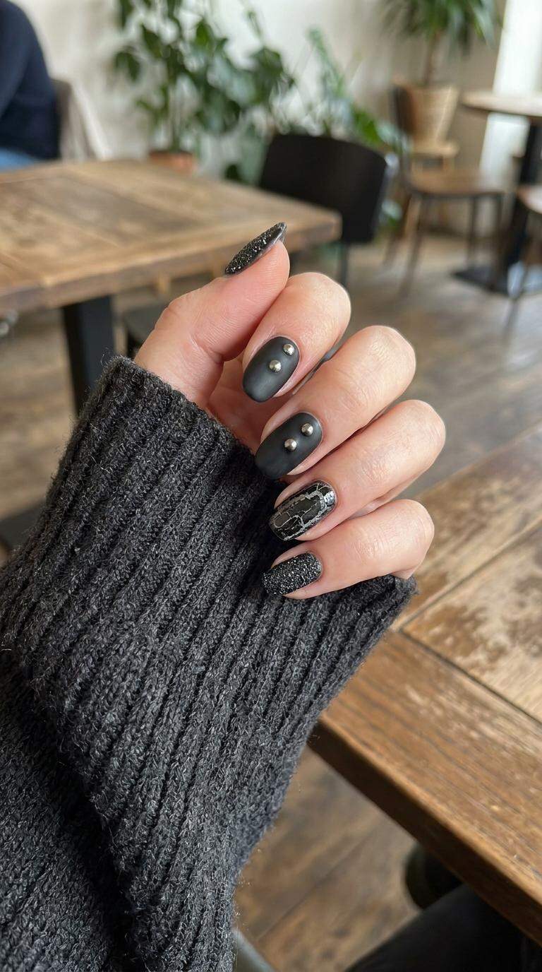 Dark Edgy Grunge Nails