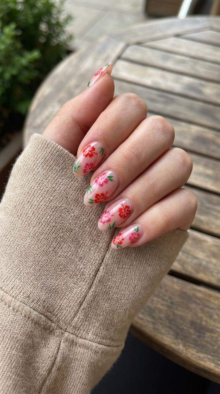 12 Stunning Tropical Vacation Nail Art Color Inspirations
