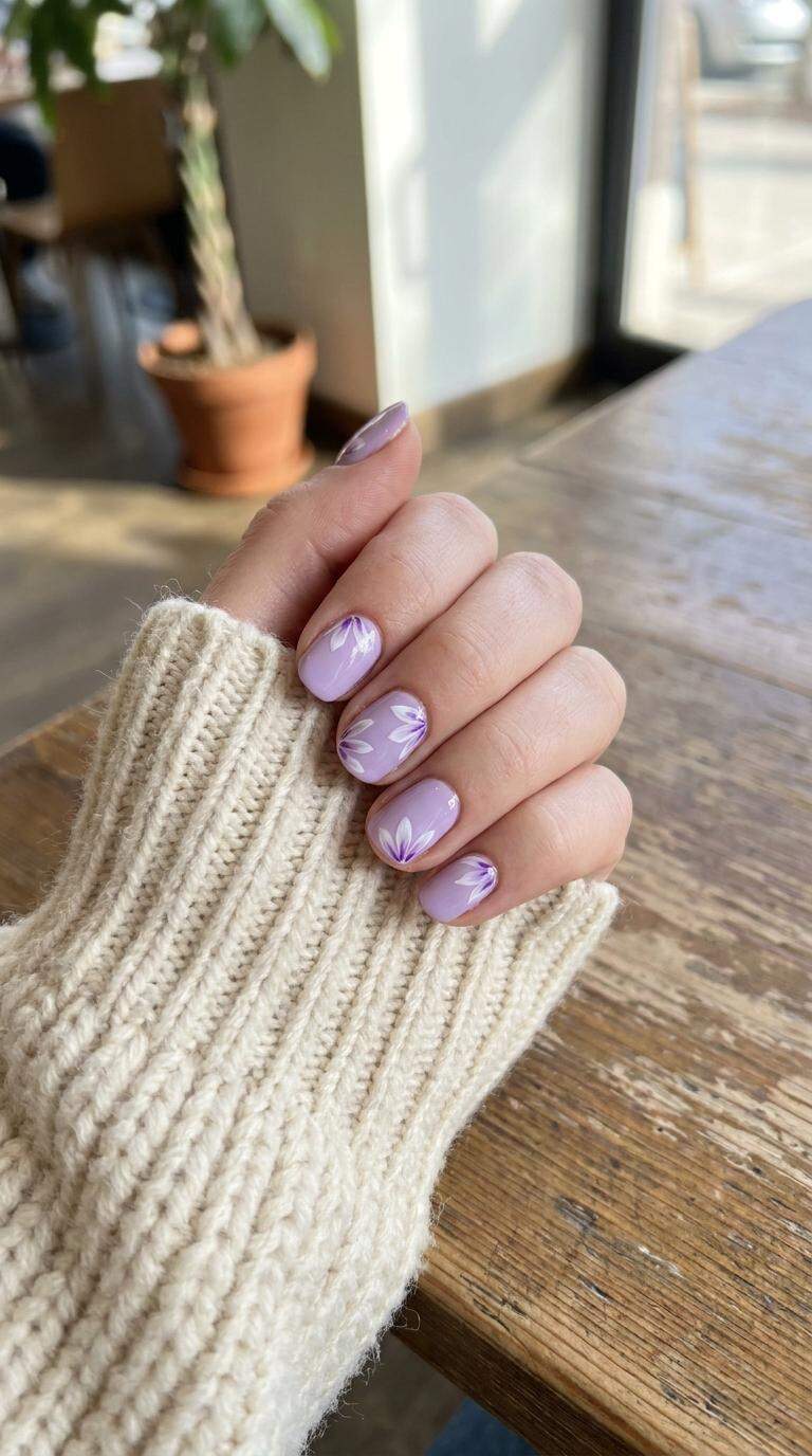 Lavender Petal Nails