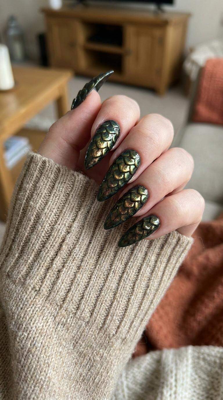 Majestic Dragon Claw Nails
