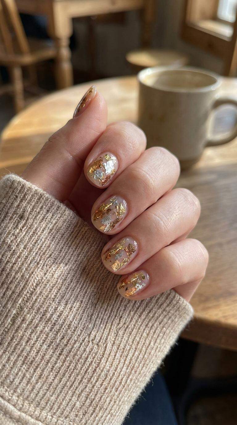 Metallic Foil Nail Art Ideas
