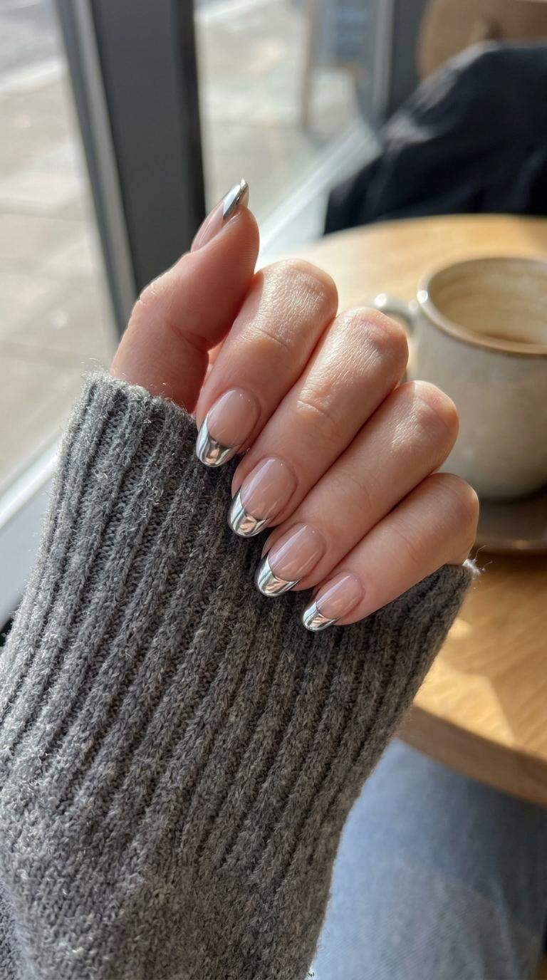 Mirrored Chrome Nail Tips