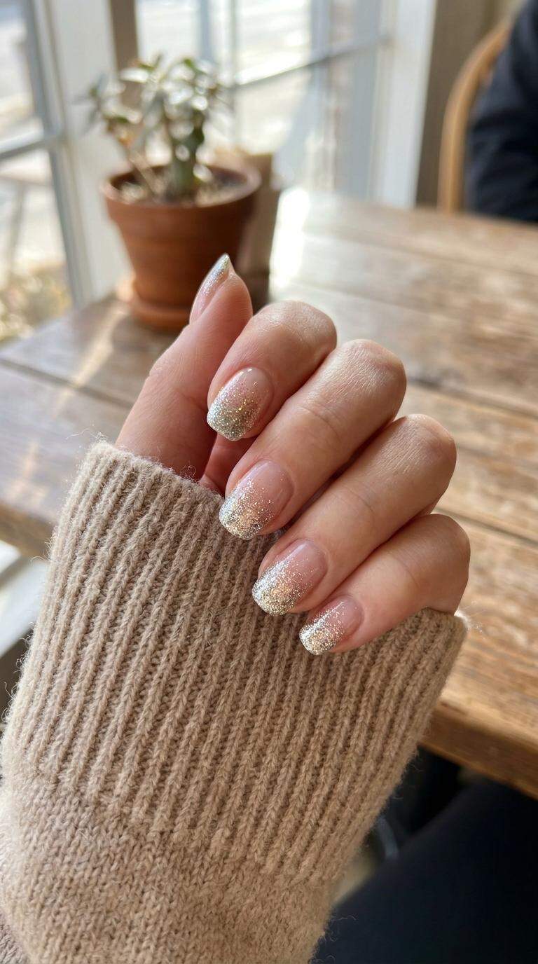 10 Amazing Neutral Nail Designs with Sparkly Accents