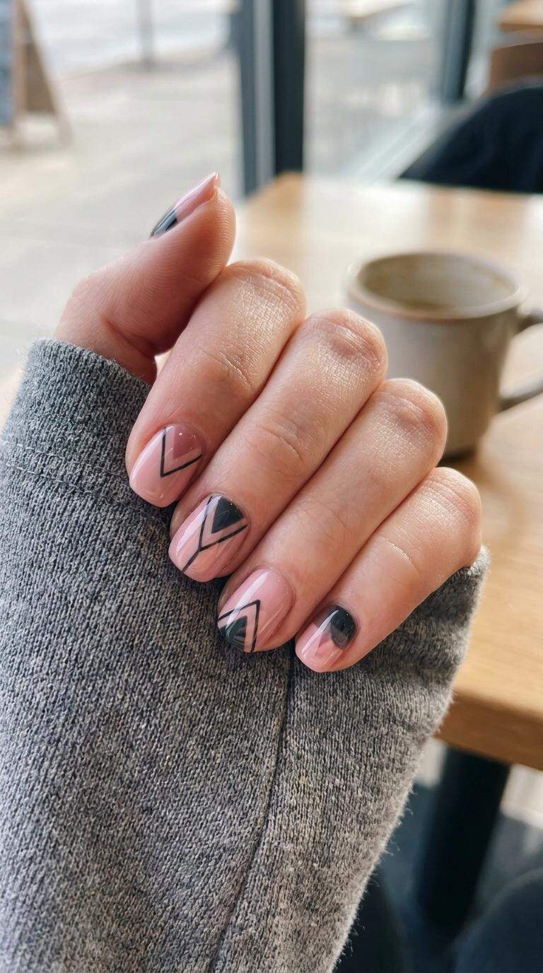 Pink and Black Geometric Patterns