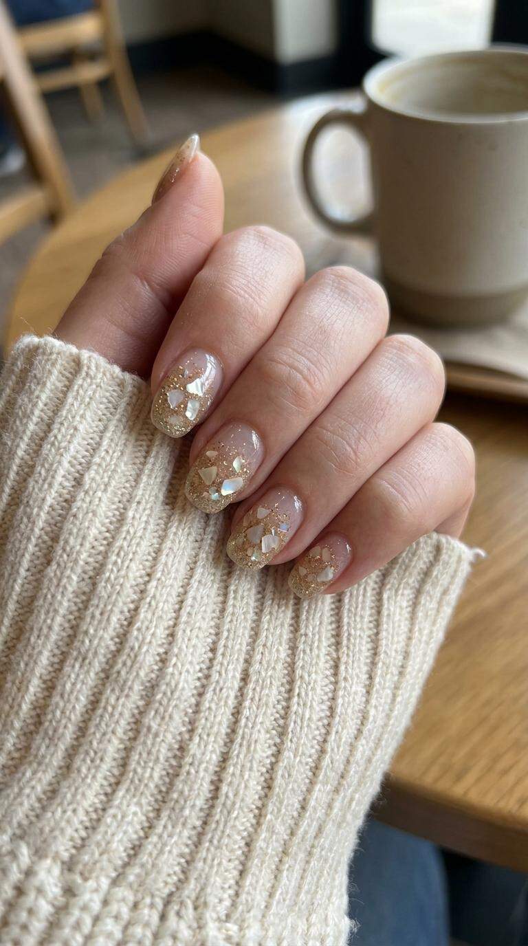 Sandy Toes Shell Nails