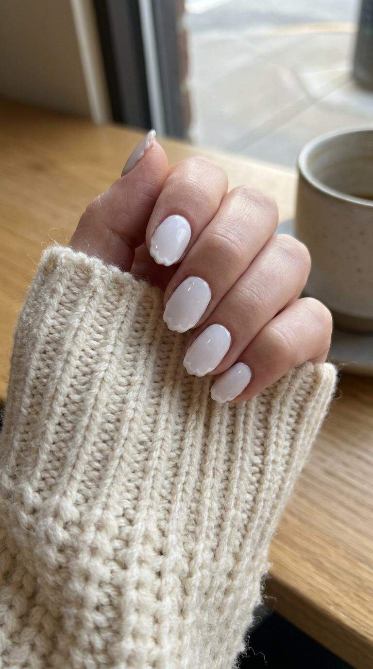 Soft White Scalloped Edges