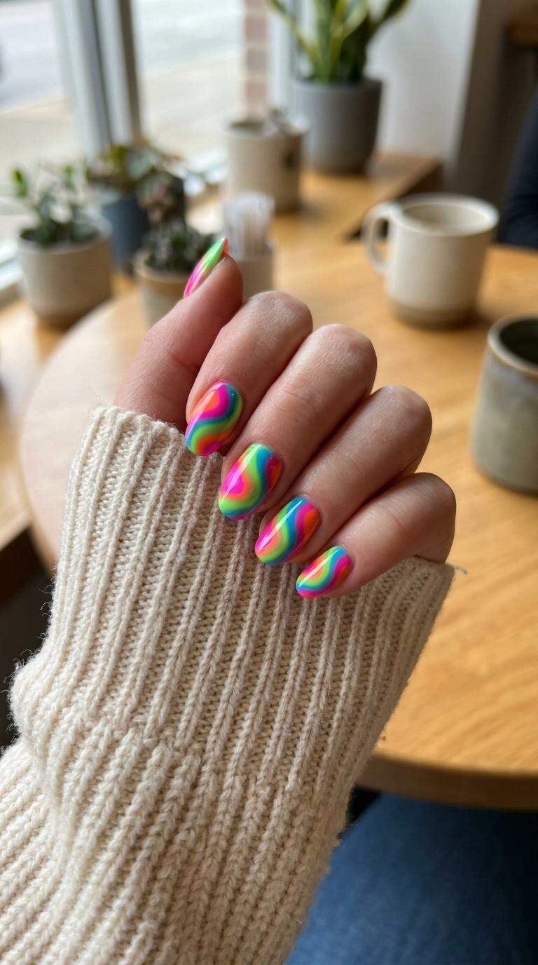Vibrant Neon Dream Nails