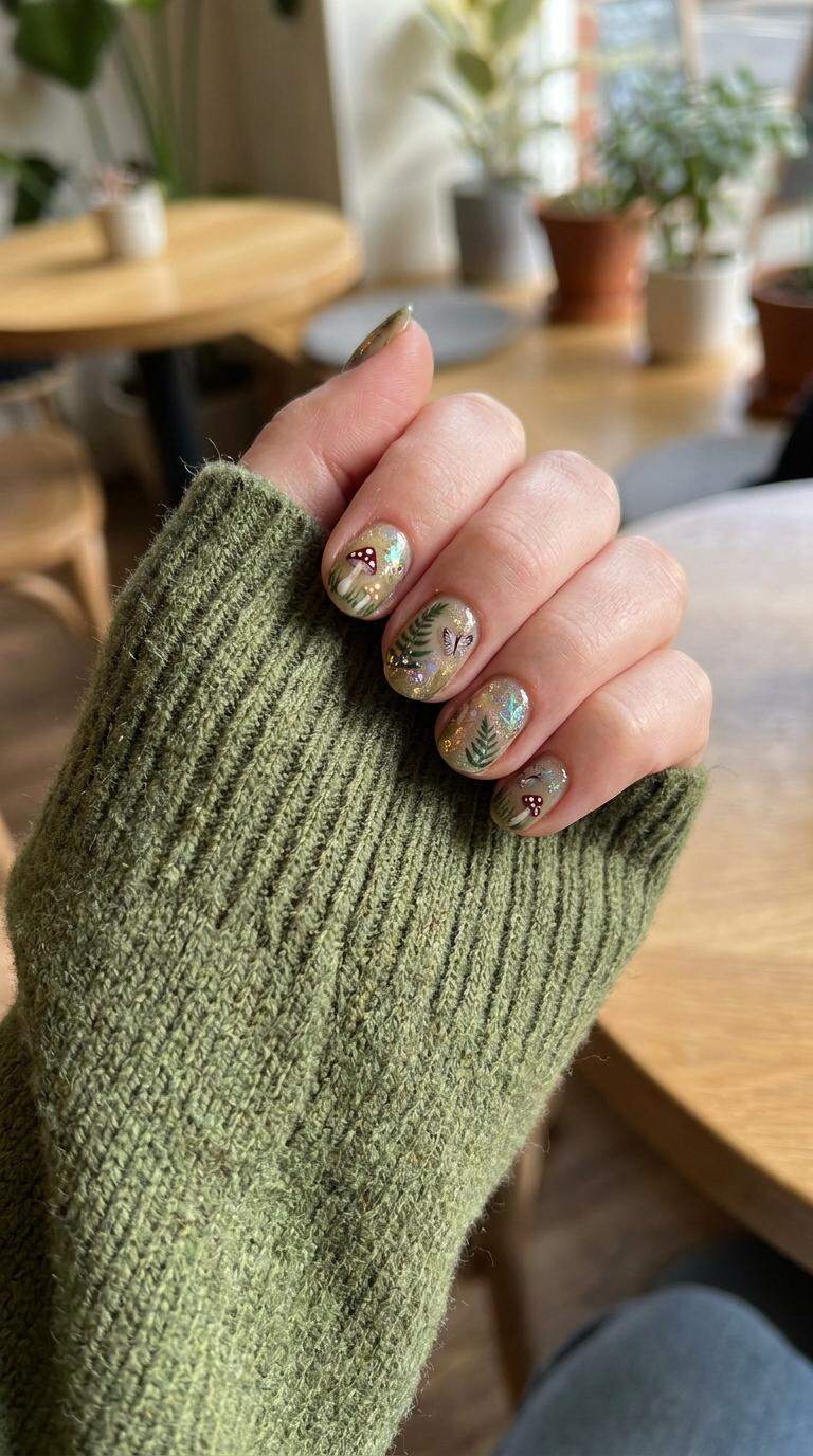 Whimsical Woodland Fairy Nails