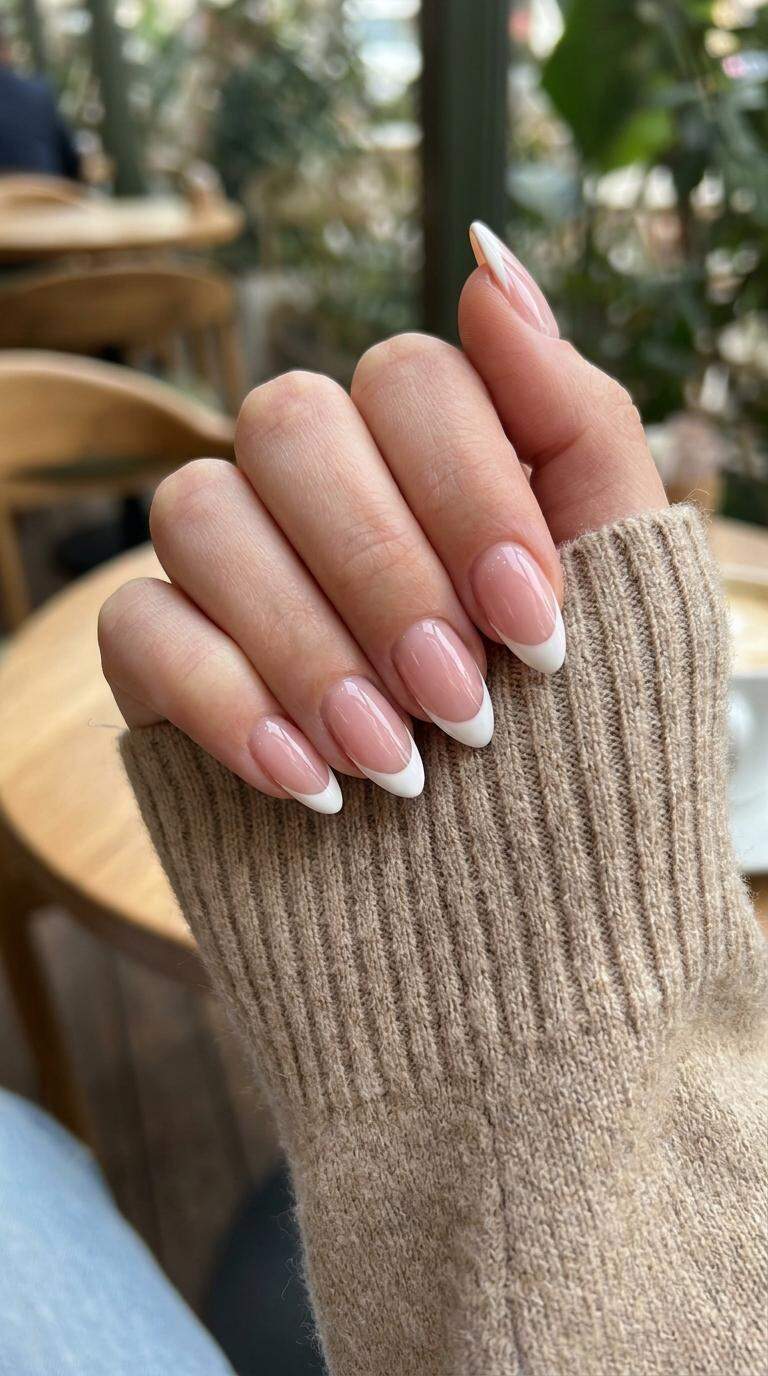 Almond Cut French Nails
