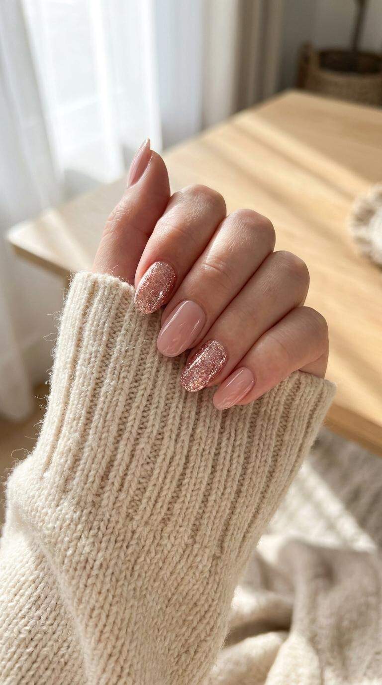 Blush Hues Glitter Press On