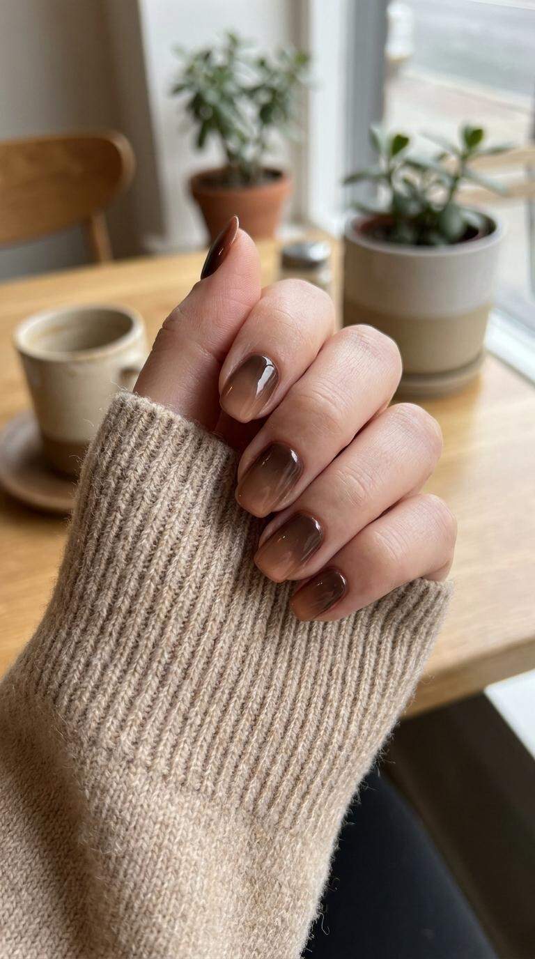 Brown Ombre Nails