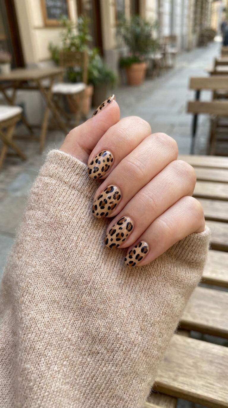 Cheetah Striped Nail Art