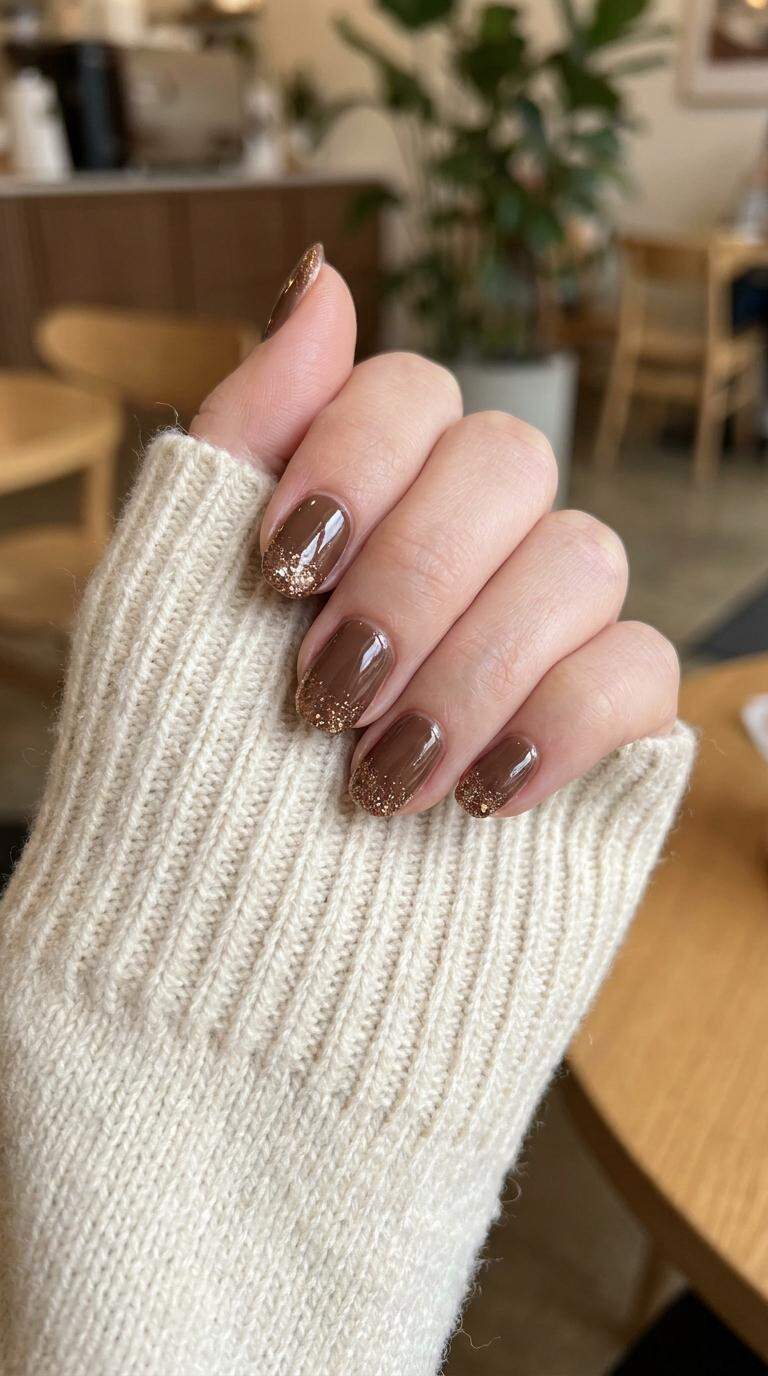 Chocolate Glitter Tips