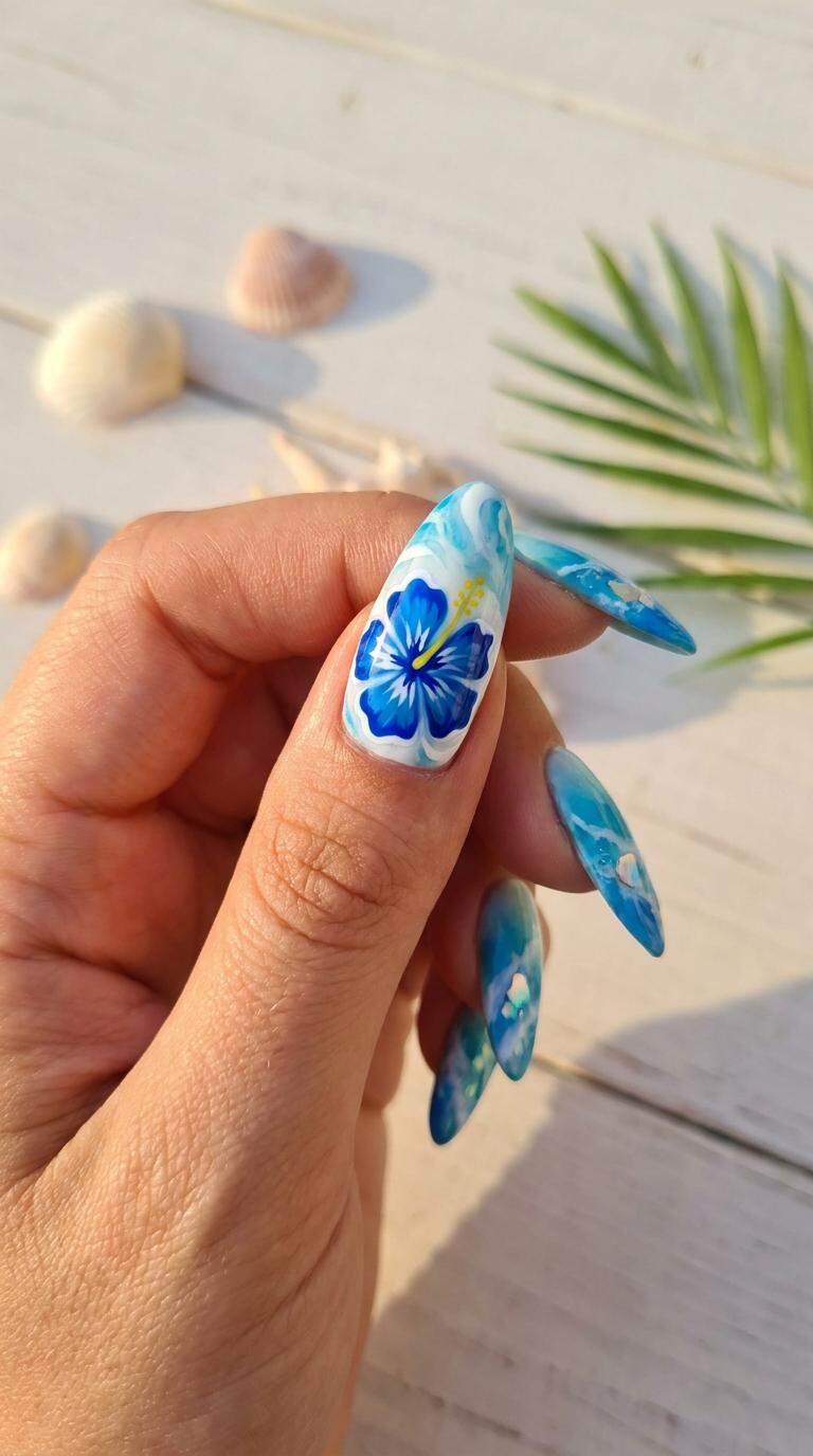 Cobalt Blue Hibiscus Bloom