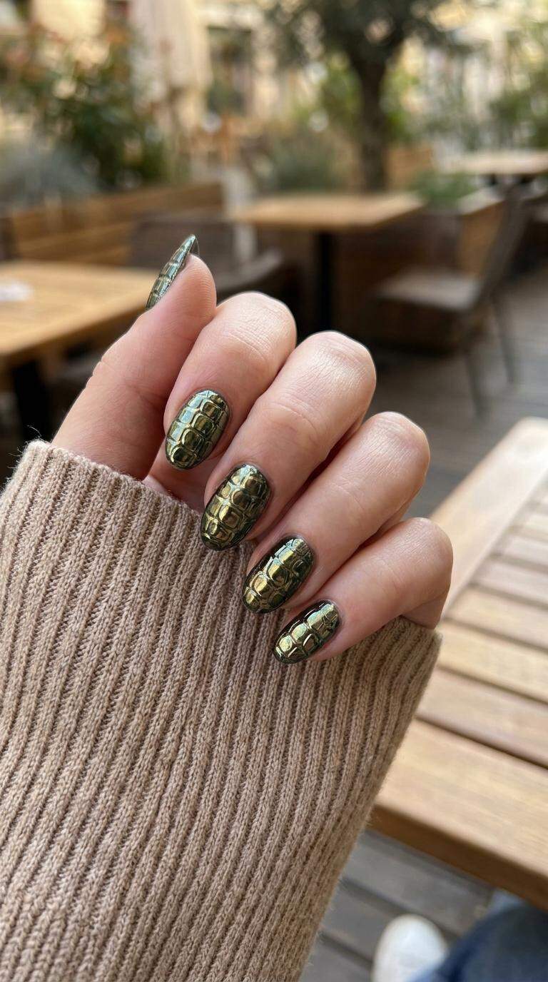 Crocodile Scaly Chrome Tips