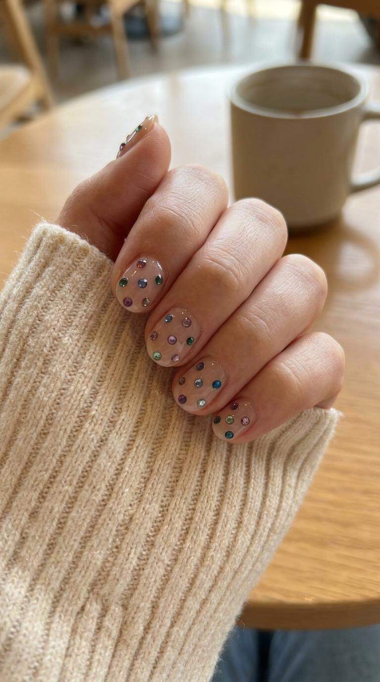 Faux Gemstone Polka Dot Accents