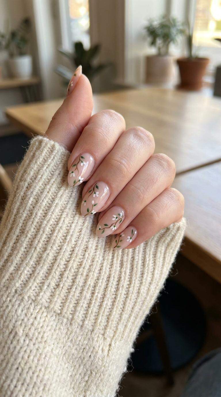 Floral Vine Nails