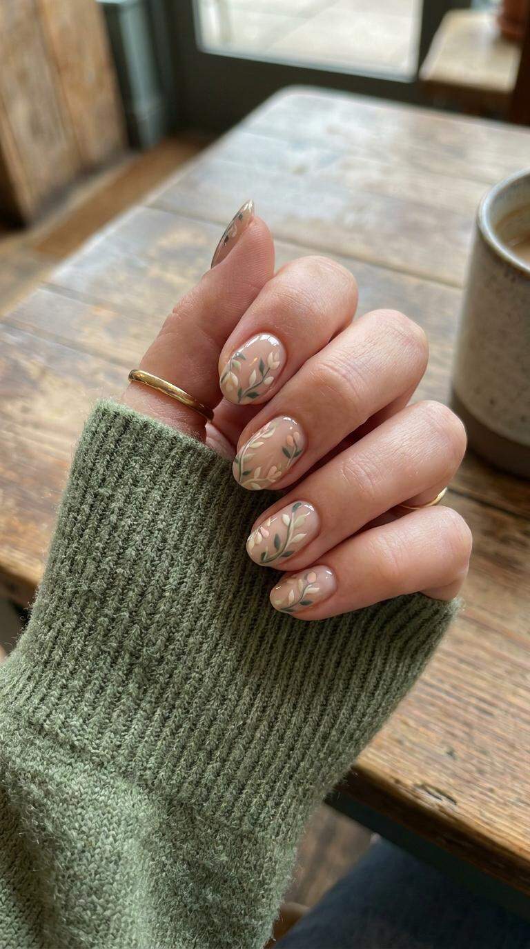 Floral Vine Nails