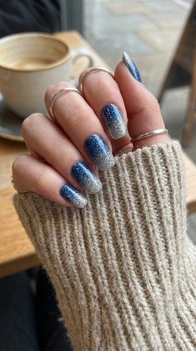 Glittering Ombre Press On Nail