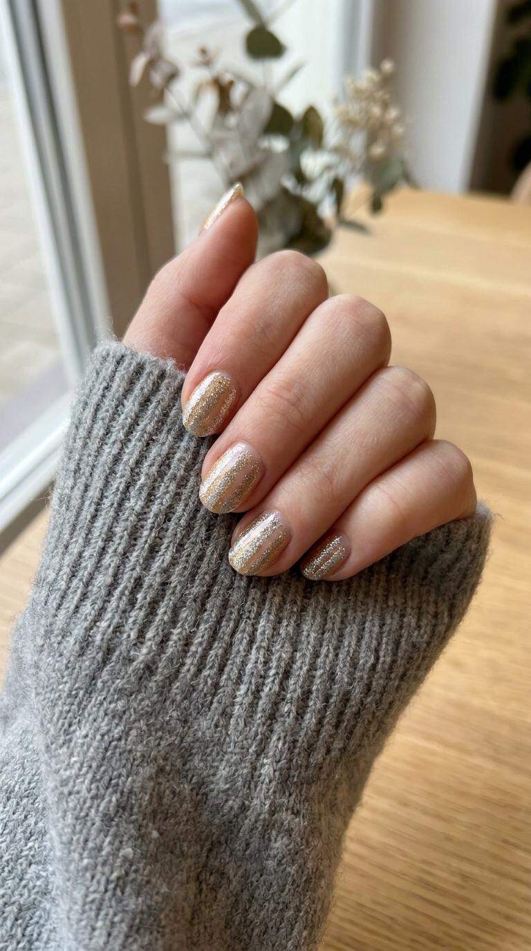 Glittery Nail Files with Stripes