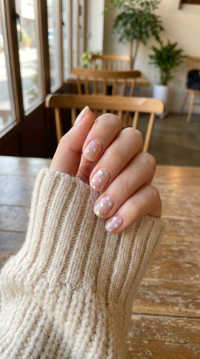 Iridescent Holographic Polka Dots