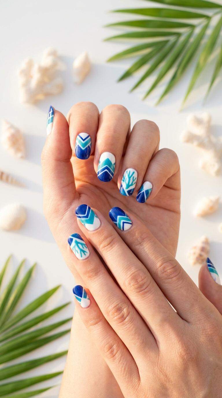 Lapis Lazuli Geometric Pattern