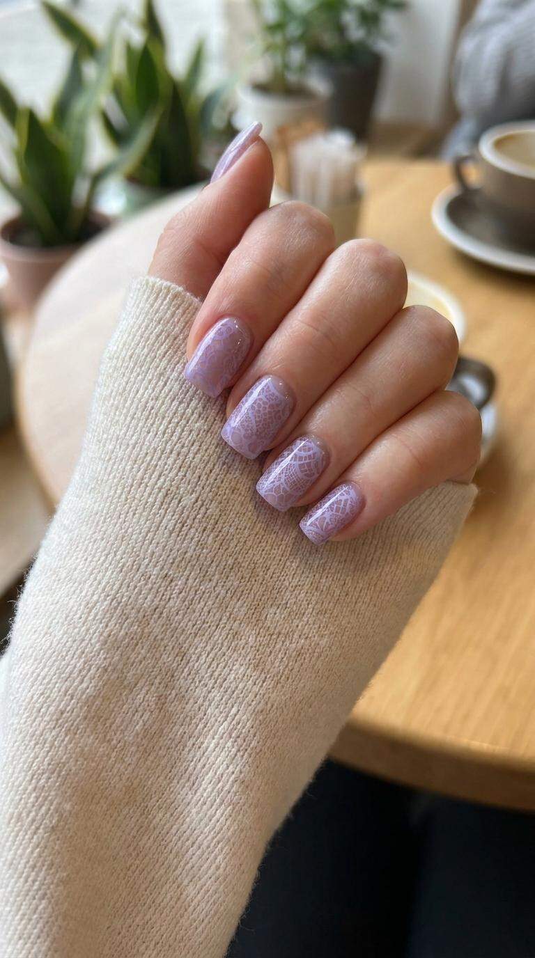 Lavender Lace Square