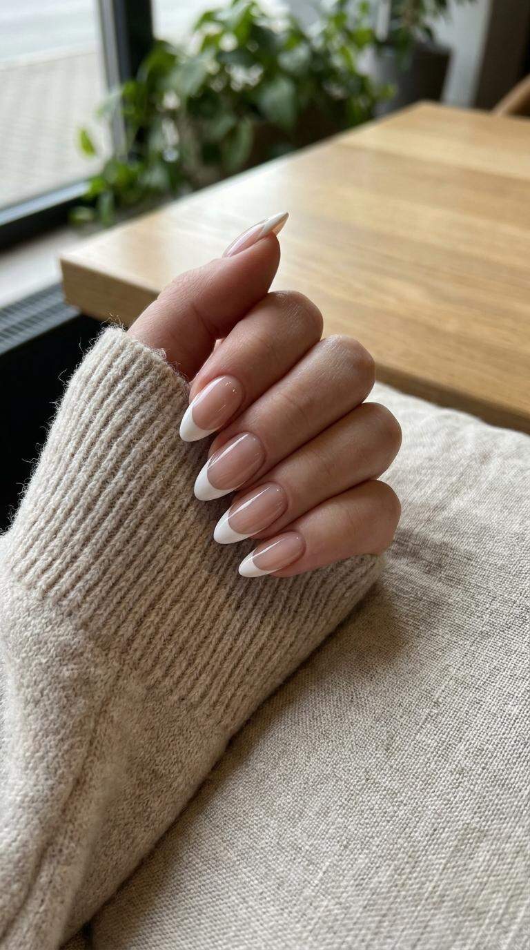 Long Nail with White Tip