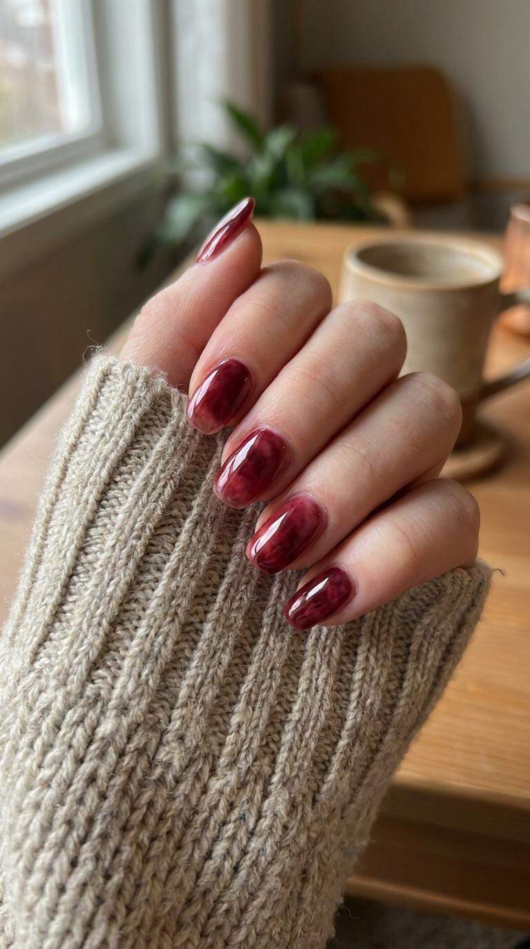 Marbled Red Ombre