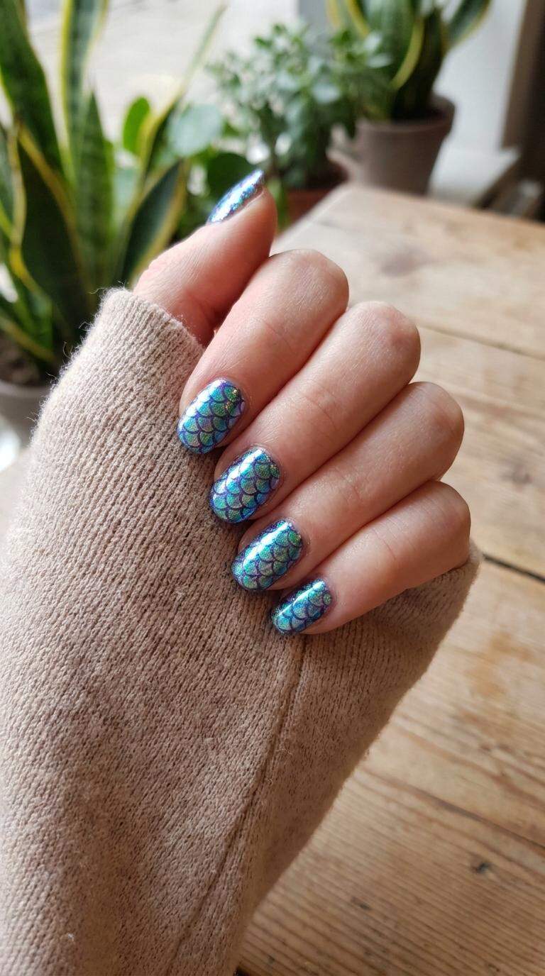 Mermaid Scale Nail Designs
