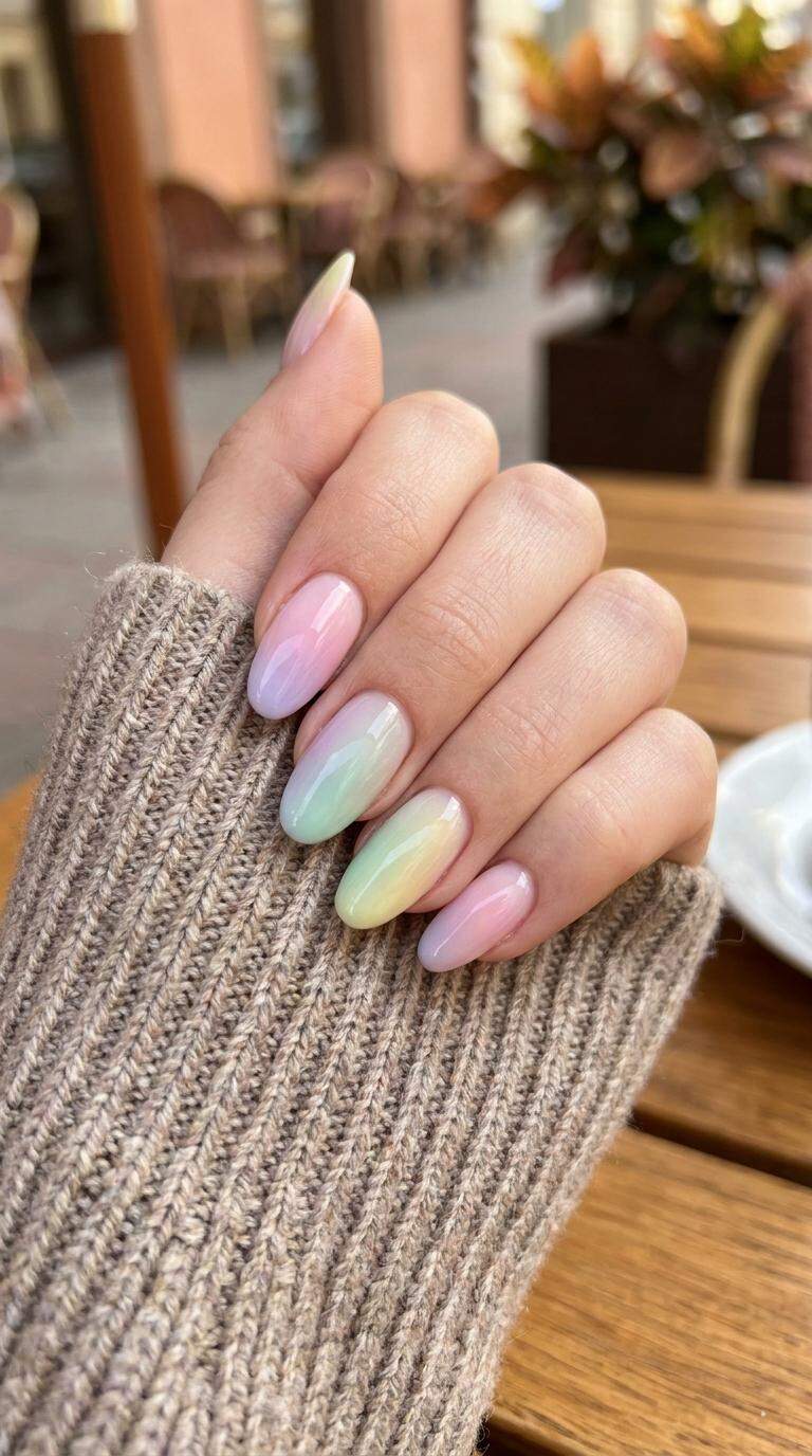 Multi-Color Ombre Nails