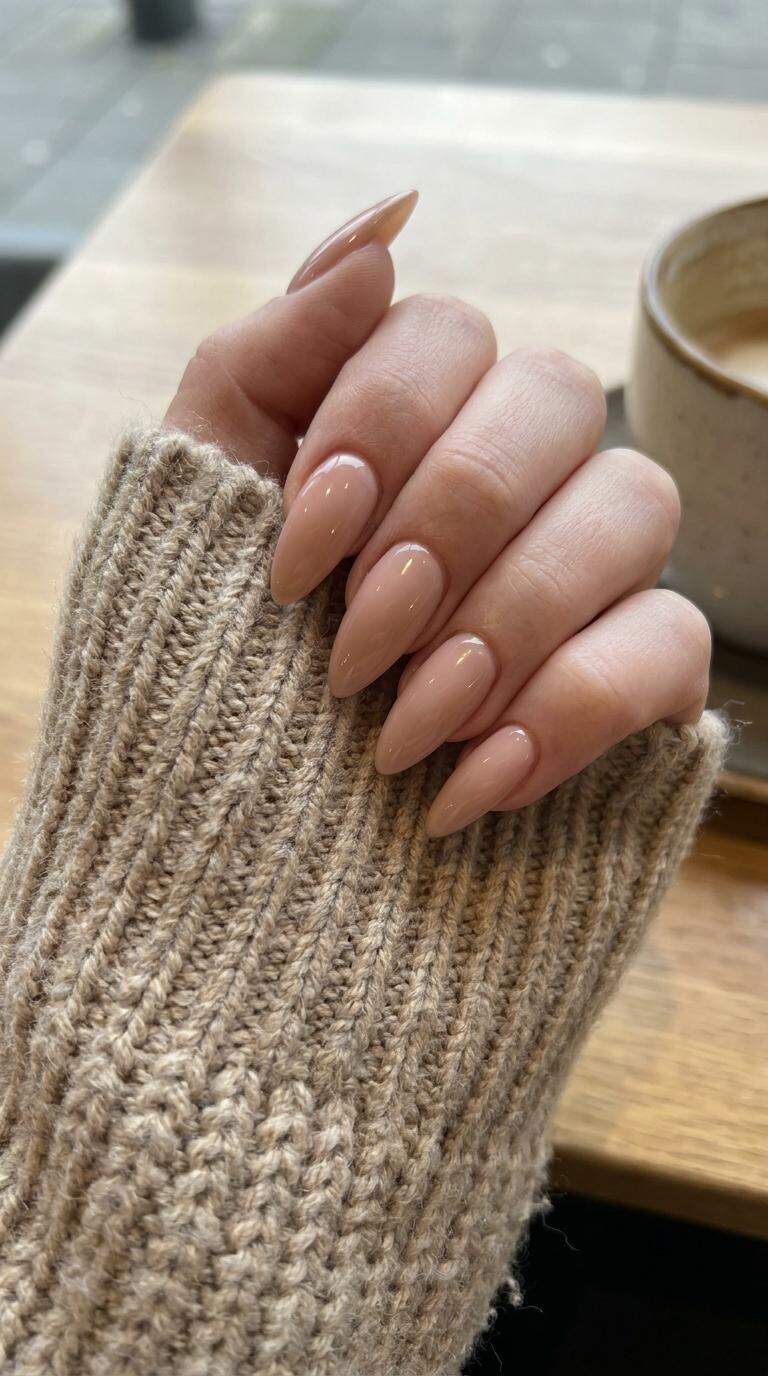 Nude Stiletto Nails