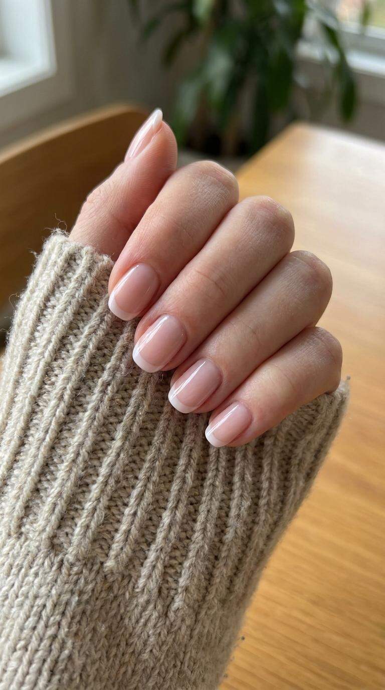 Pale Pink French Nails