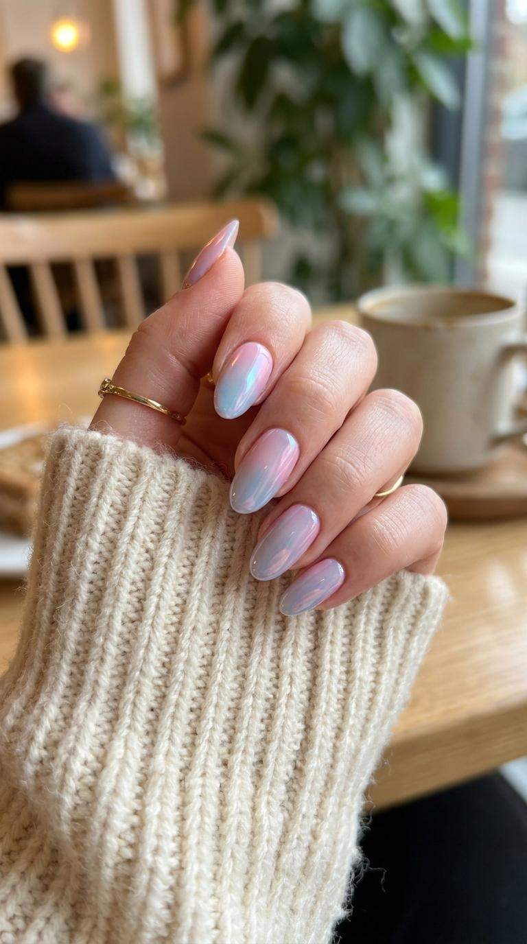 Pastel Chrome Nail Ombre