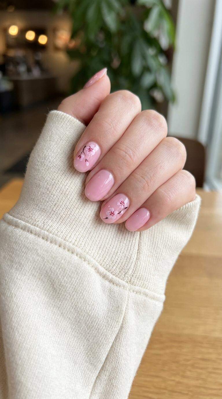 Pastel Pink Cherry Blossom