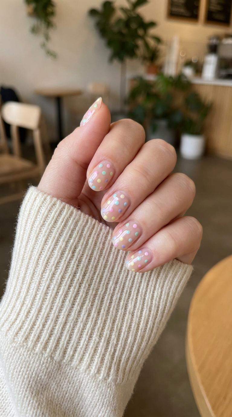 Pastel Rainbow Polka Dot Designs