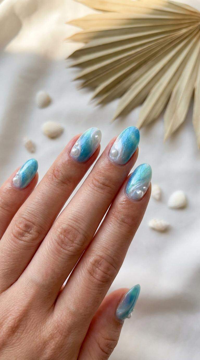 Pearl White Seafoam Accent