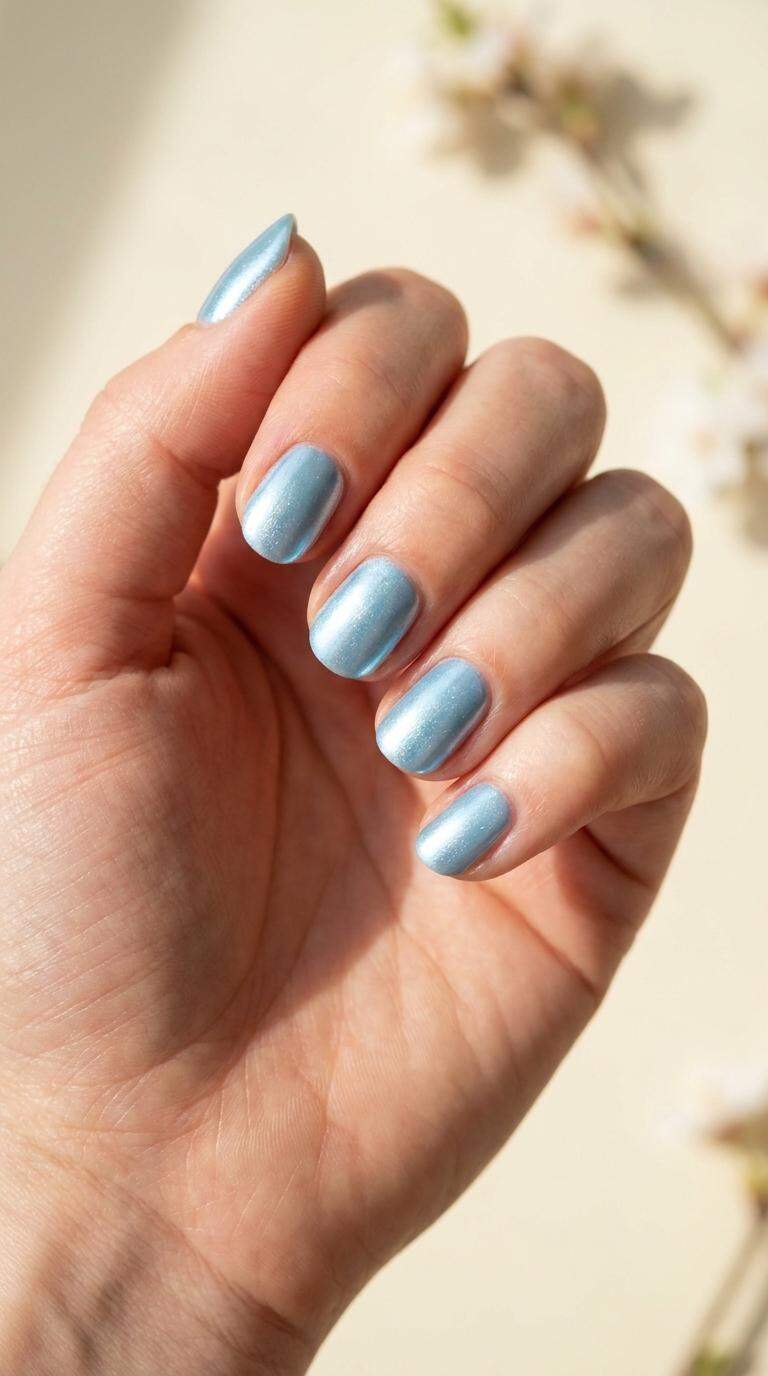 Powder Blue Chrome Effect