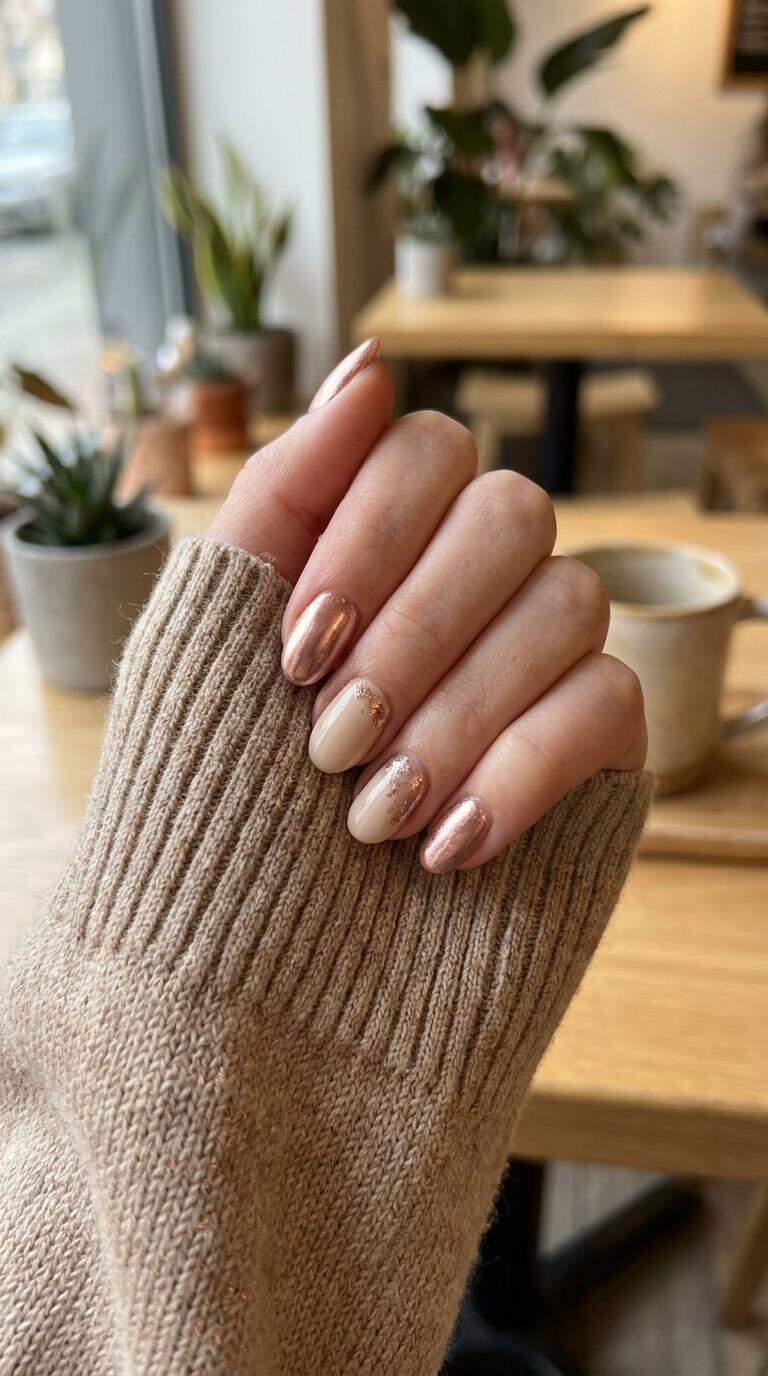 Rose Gold and Beige