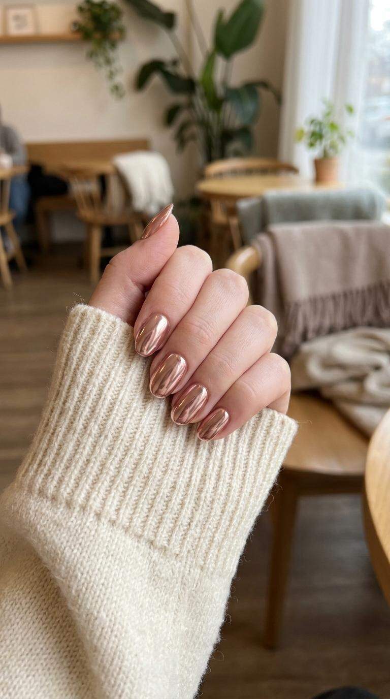 Rose Gold Chrome Finish