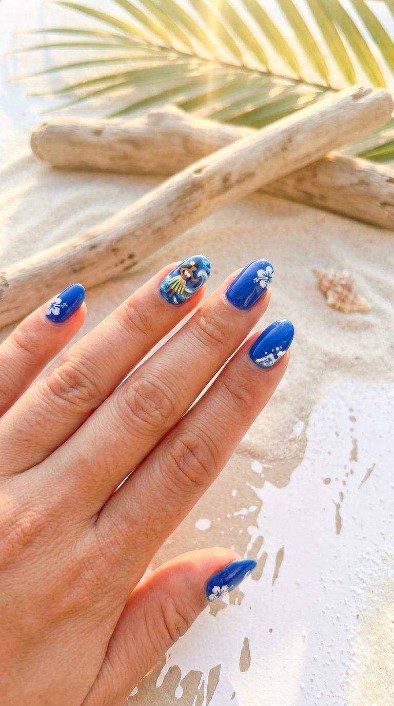 Royal Blue Hula Girl