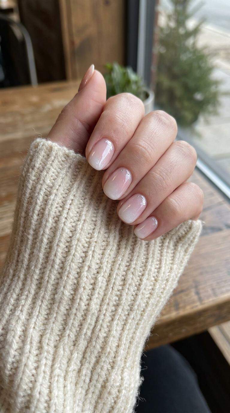Sleek Ombre Wedding Nail Designs