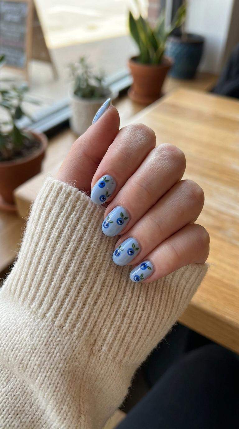 Small Blueberries Nails