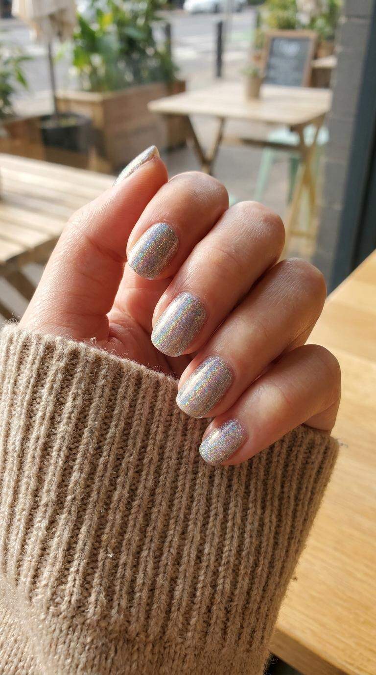 Sparkling Holographic Nail Polish Effects