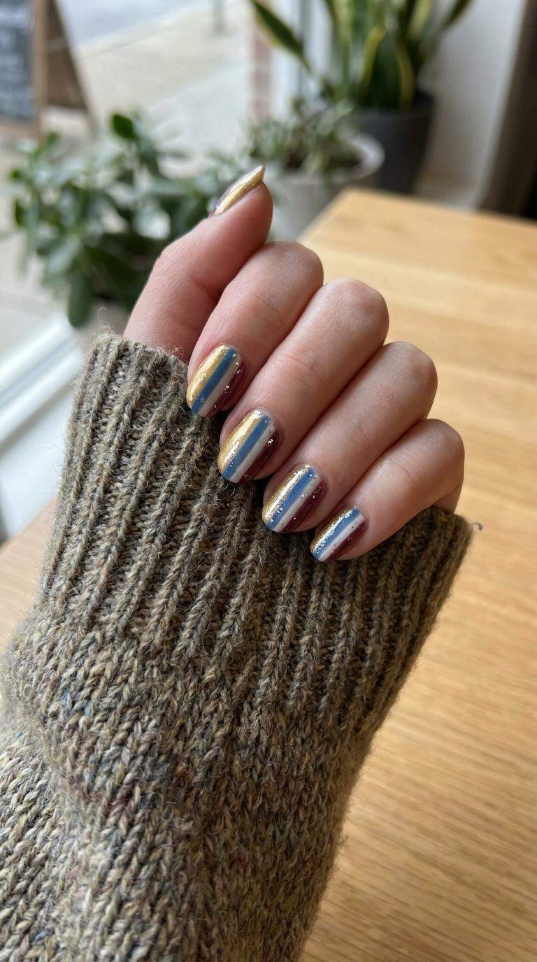 Striped Grad Sash Nails