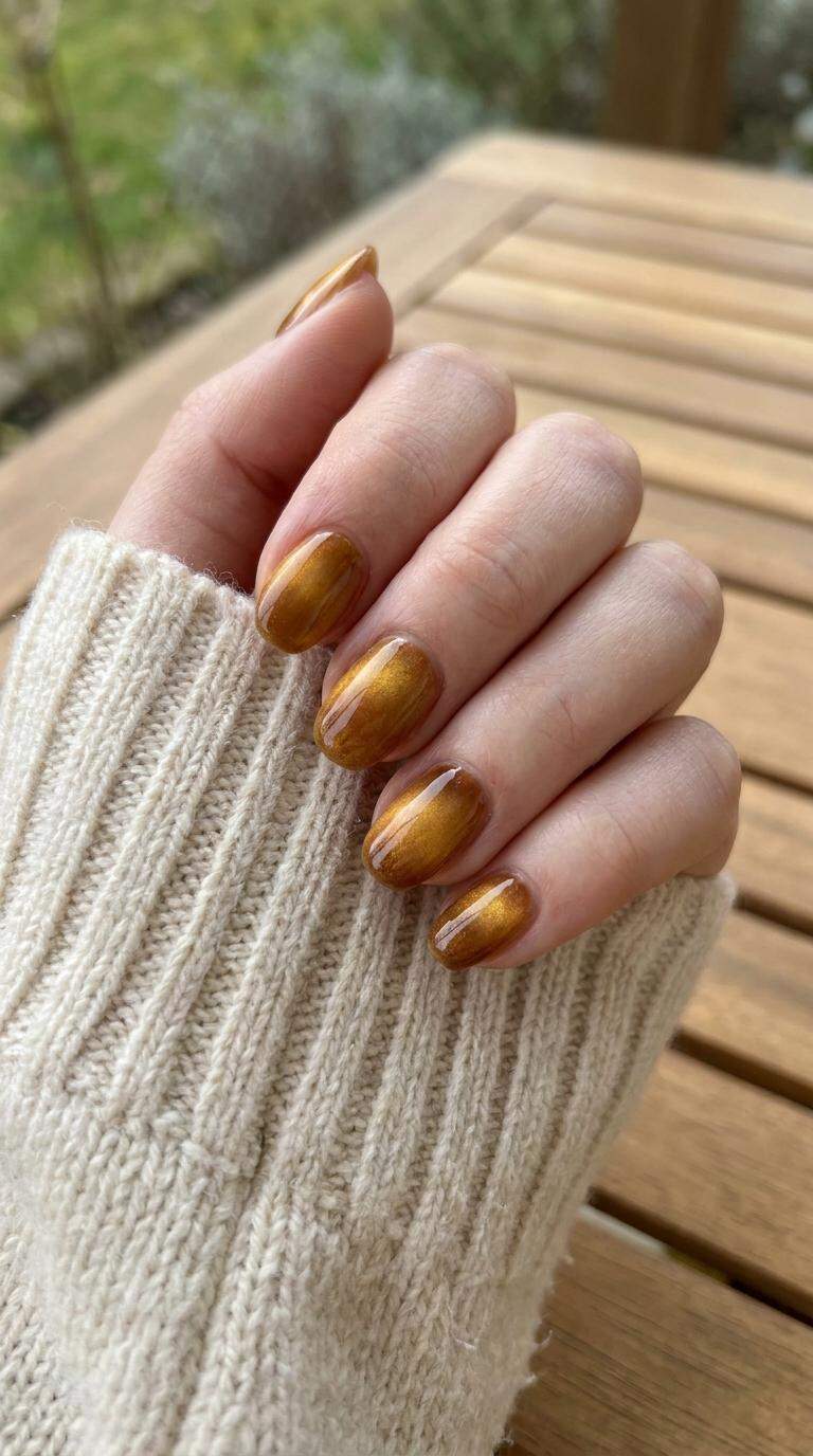 Tiger Eye Ombre Nail Art