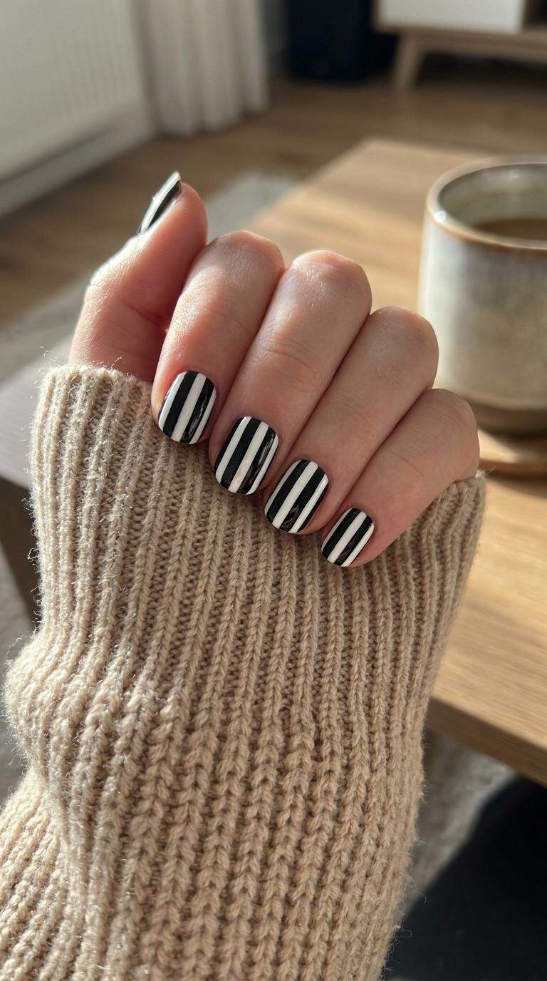 Bold Striped Nails