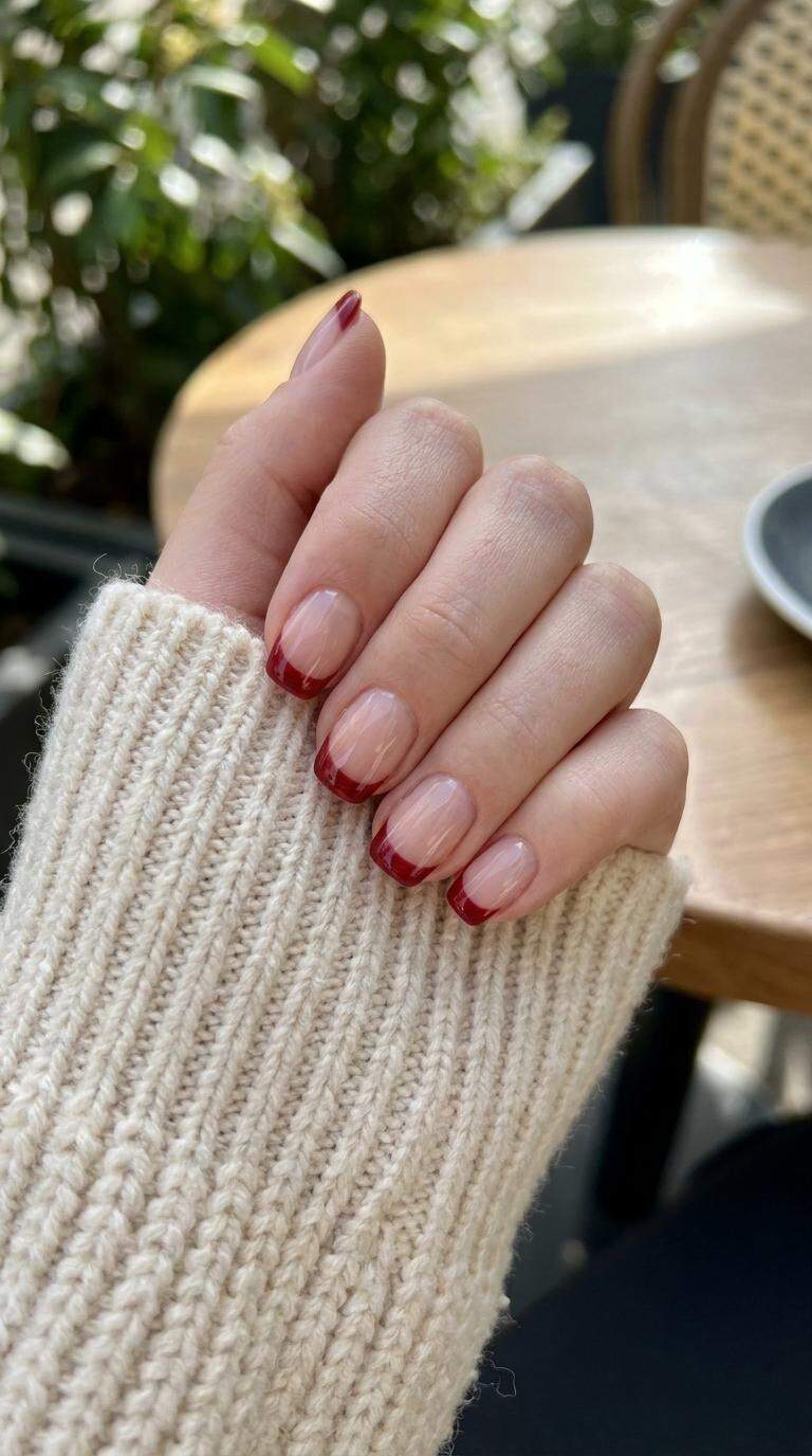 Chic Red French Tip