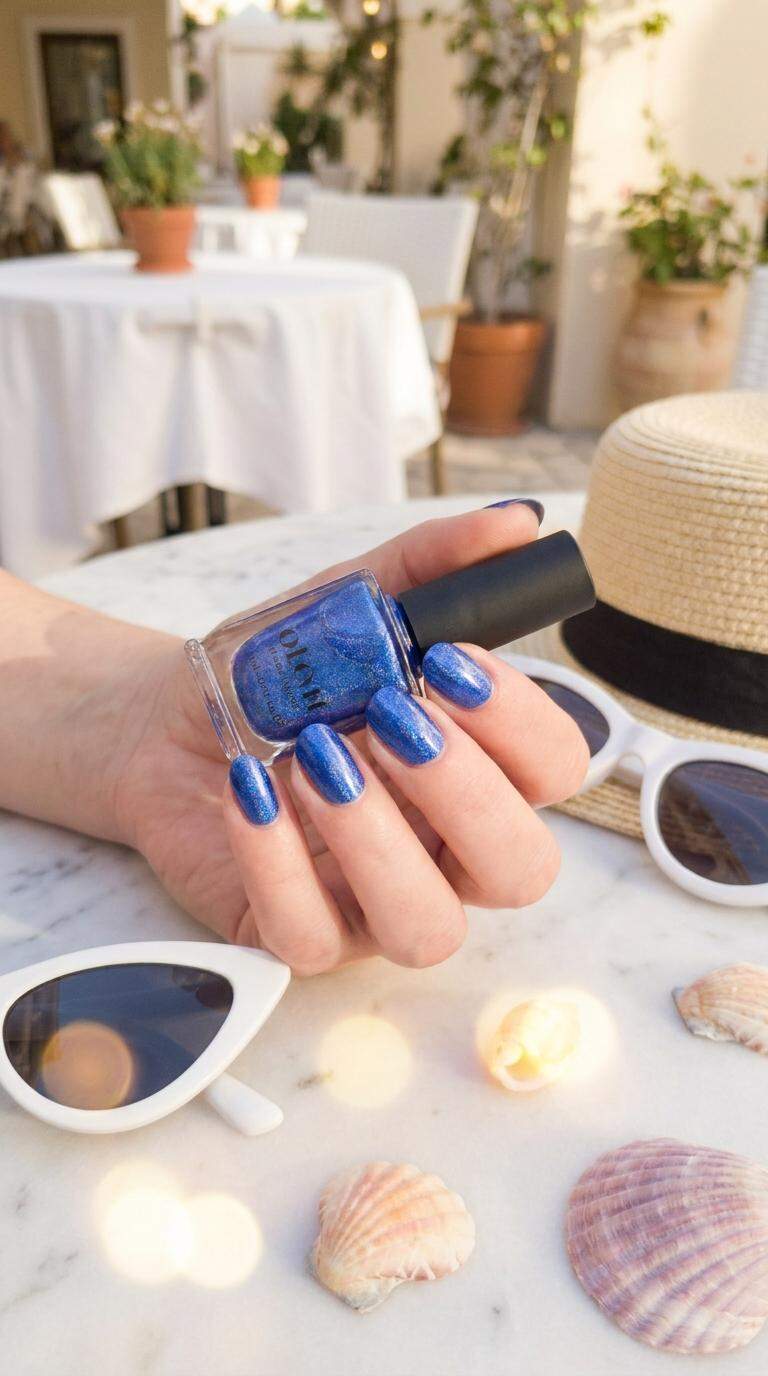 Cobalt Blue Holo Lacquer